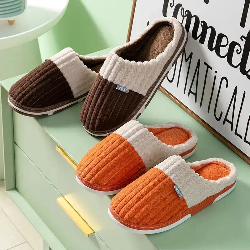 Winter Slippers Women Shoes Warm Fur Slippers Men House Couples Fluffy Slides Plush Slipper Bedroom Non-Slip Ladies Cotton Shoes NIBIOP STORE