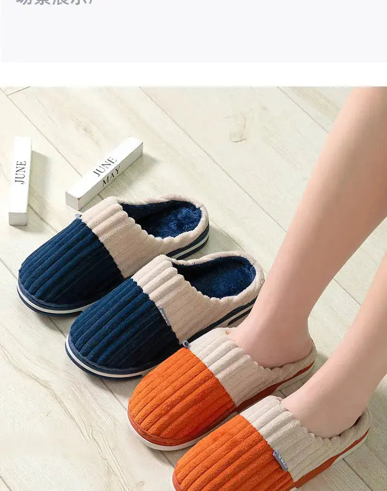 Winter Slippers Women Shoes Warm Fur Slippers Men House Couples Fluffy Slides Plush Slipper Bedroom Non-Slip Ladies Cotton Shoes NIBIOP STORE