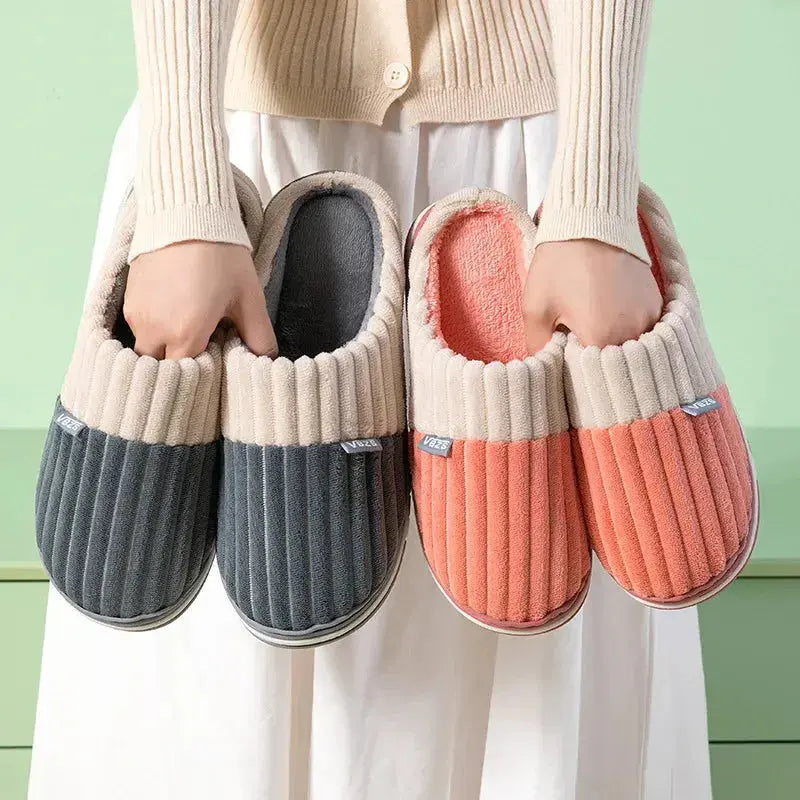 Winter Slippers Women Shoes Warm Fur Slippers Men House Couples Fluffy Slides Plush Slipper Bedroom Non-Slip Ladies Cotton Shoes NIBIOP STORE