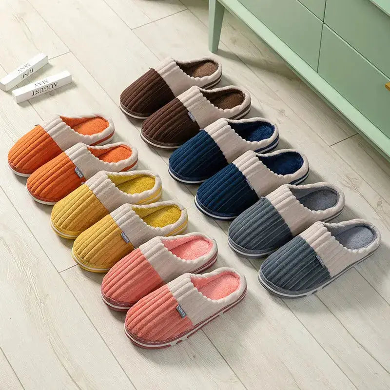 Winter Slippers Women Shoes Warm Fur Slippers Men House Couples Fluffy Slides Plush Slipper Bedroom Non-Slip Ladies Cotton Shoes NIBIOP STORE